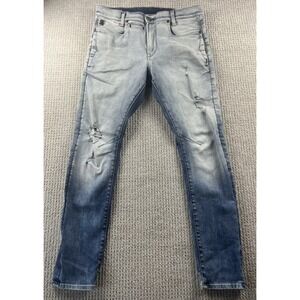 G-Star RAW D-Staq 3D Slim Jeans Distressed Gradient Fade Mens 31x32 (fits 34x31)